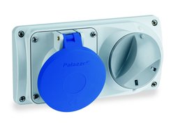 Compact horizontal interlocked socket-outlets PRIMA .Palazzoli