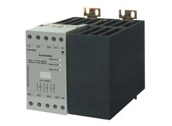 SSR three independent poles and controls with heatsink. Carlo Gavazzi