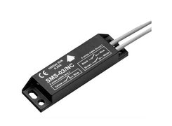 Safety magnetic sensor in rectangular plastic body with 2 NO or 2 NO+ 1 NC outputs. Safety Category 4
