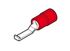 PVC insulated hooked blade terminals. Cembre